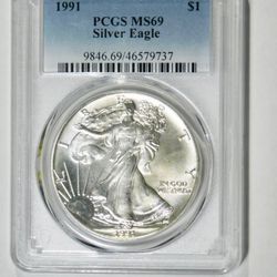 1987 American Silver Eagle PCGS MINT State 69