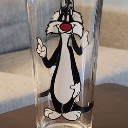 Pepsi Looney Tunes Glass 1973 Sylvester Cat Warner Bros Collector Series
