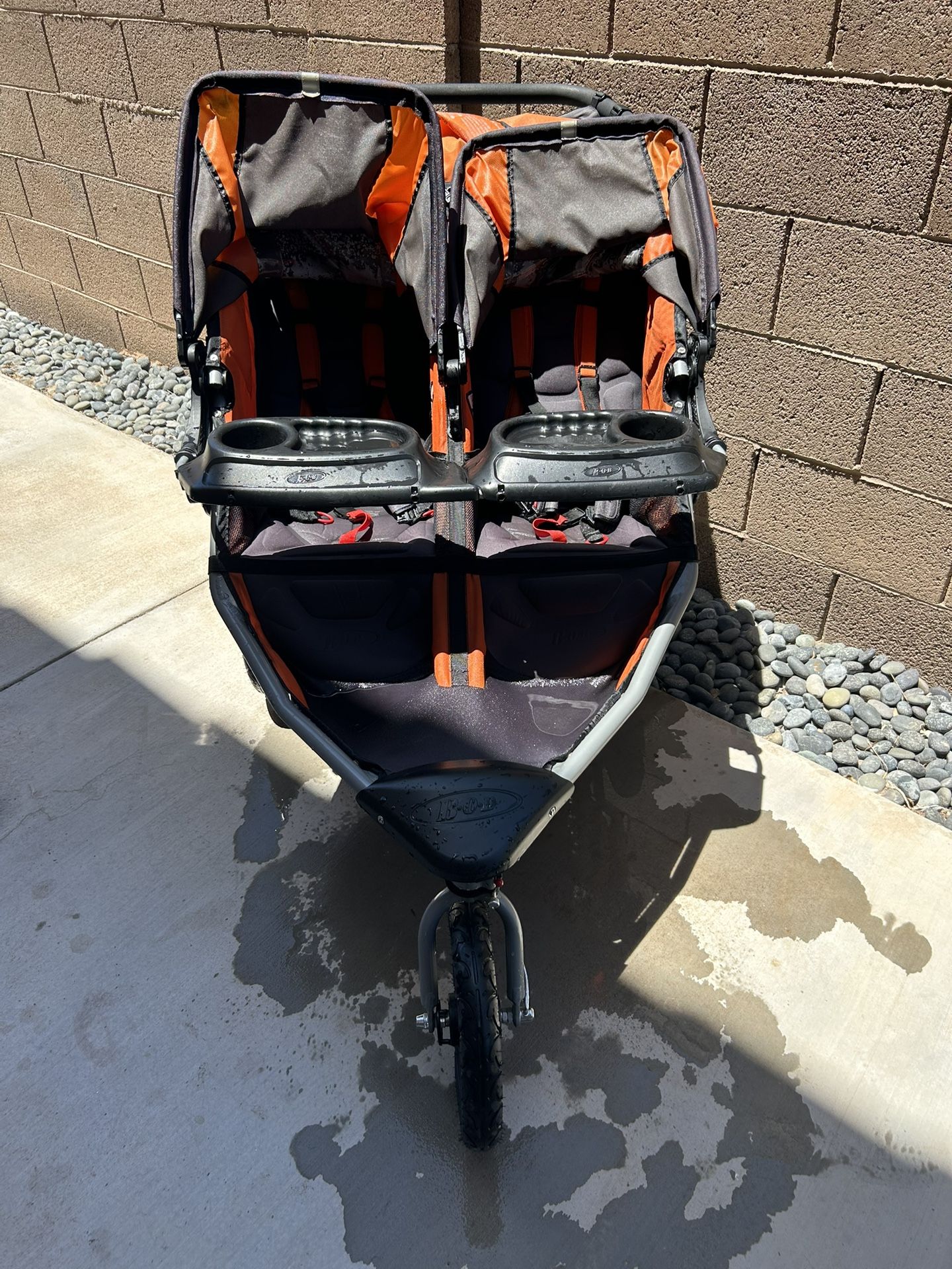 Double BOB Jogging Stroller - Orange/Black