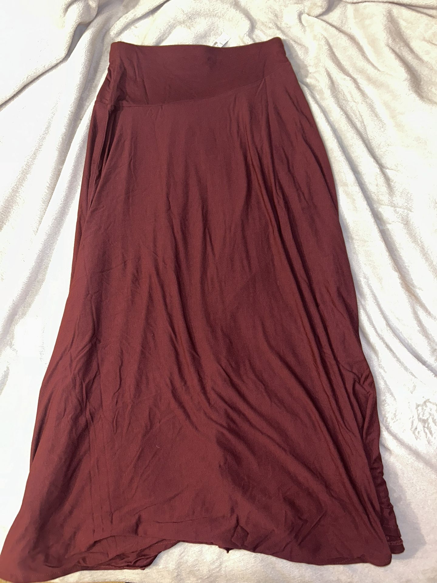 NWT MADEWELL Jersey Asymmetric-Seam Midi Skirt