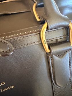 $285 firm Polo Ralph Lauren Dark Brown Leather Handbag