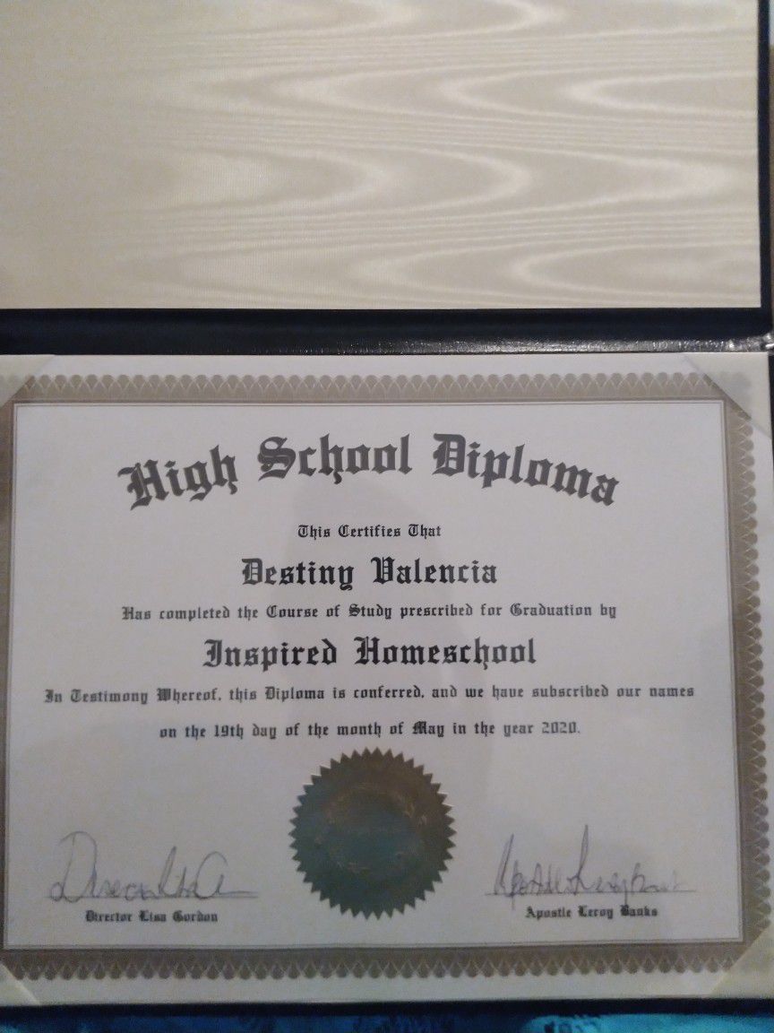 Nation Wide Diplomas For ANY AGE