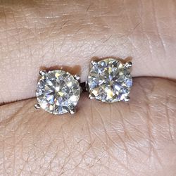 4CT Moissanite Diamond Stud S925 Earrings