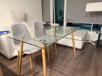 Dining table for 4 + 3 dining chairs