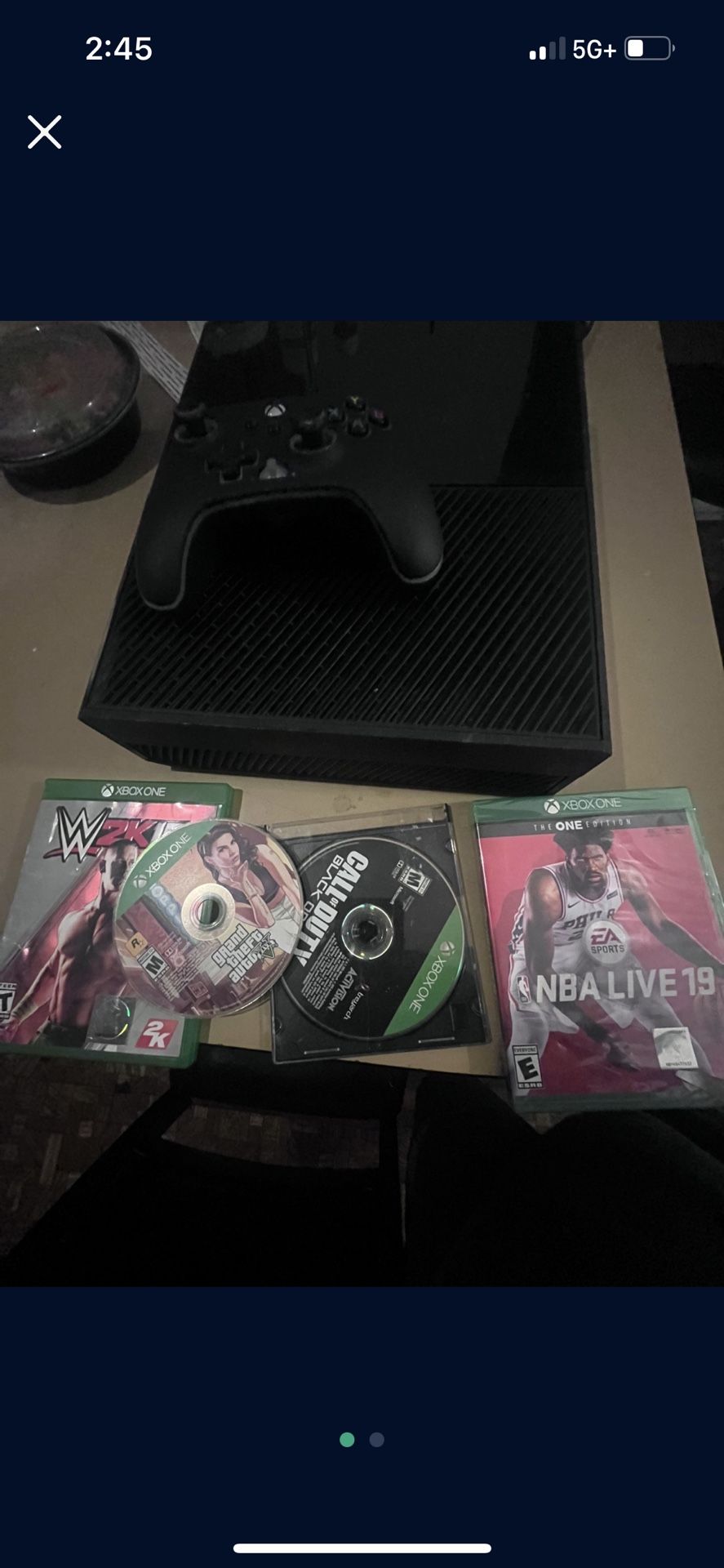 Xbox One 500 Gig W Games And Control