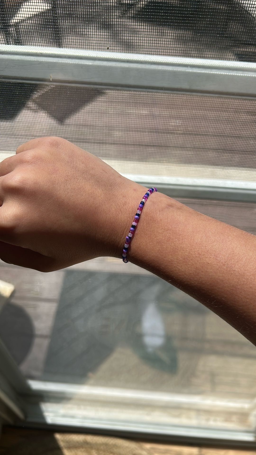Purple Seed Bead Bracelet