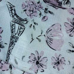 Shower curtain Paris themed