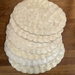 6  Capiz Shell Placemats 20" x 14" -MCM. In San Francisco 
