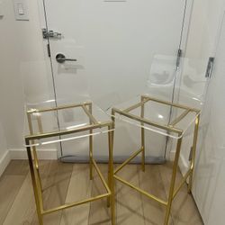 Acrylic Seats With Golden Legs