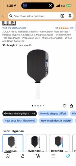 Hyperion 4 16mm pickleball paddle
