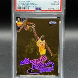 1998 Fleer Ultra Gold Medallion #93G Shaquille O'Neal PSA NM-MT 8