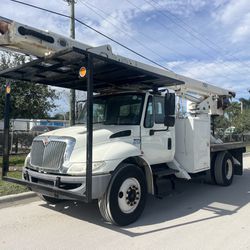 2013 International 4300 Bucket Truck Chipper Dump Body Bed Camion Volteo De Boom Diesel Automatic Freightliner Tree Trimming Truck Camion Cummins Maxx