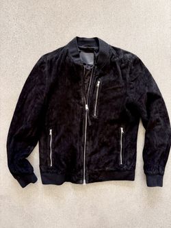 Allsaints Suede Bomber Jacket Medium 