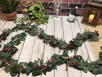 2 Six ft. Natural Looking Hand Crafted Eucalyptus Garlands