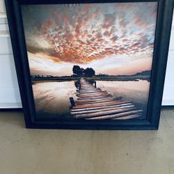 Framed Wall Hanging On Canvas
