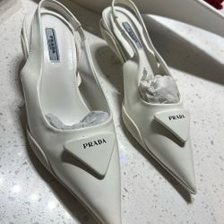Prada Leather Slingback Pumps Women's Size: 8 /| IT 38
