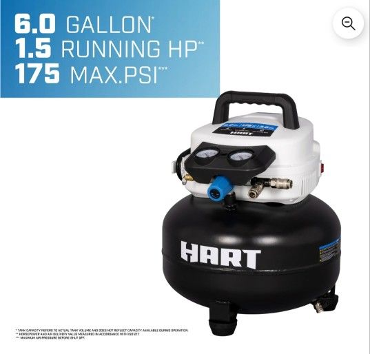 6 GALLON HART AIR COMPRESSOR