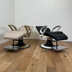 Beige Or Black Barber heavy duty Spa Salon Equipment chair