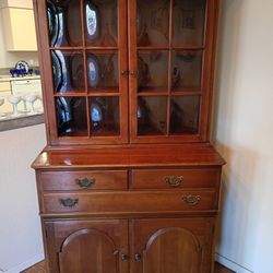 Vintage Hutch China Cabinet 