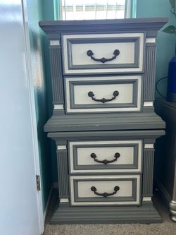 Vintage American Drew Nightstands - Custom Painted Pair
