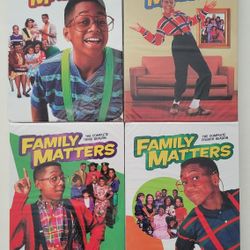 Family Matters Sit-com TV Show Seasons 1, 2, 3 & 4 on DVD! All are Brand New, Factory Sealed! Comedy, Steve Urkel!