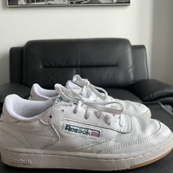 Reebok Classic Club C 85 Leather White Green Gum Bottom | Women 7.5