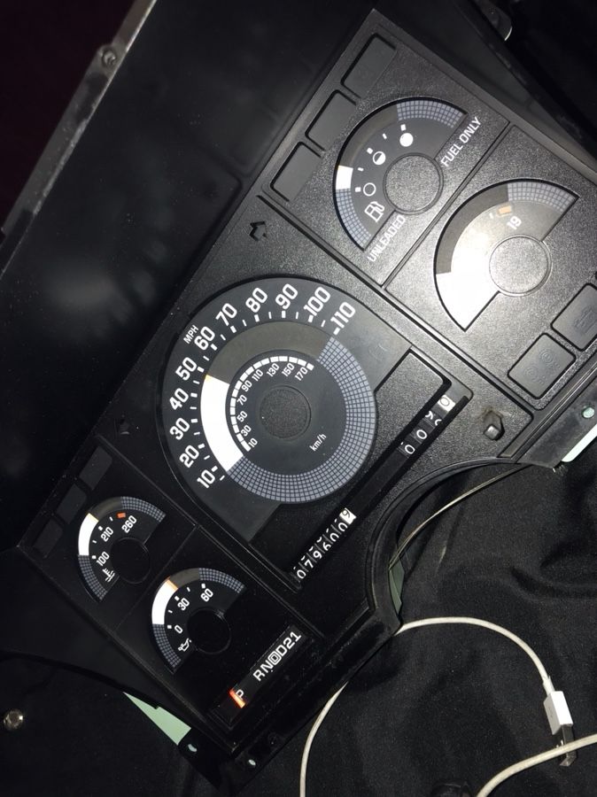 1990 110mph chevy c1500 454 ss cluster