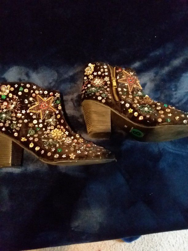 Hand Beaded Dress\party Boots 