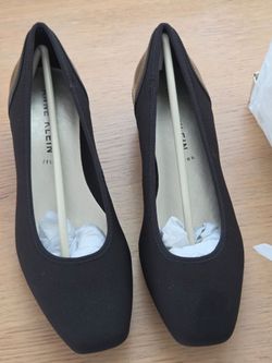 Anne Klein wedge black shoes sz 9.5