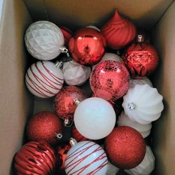 Christmas Bulbs Ornaments 25 Mixed Colors Design 