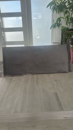 Grey queen headboard