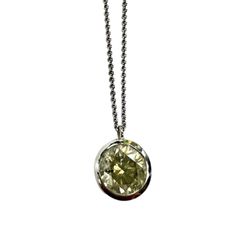 1ct Diamond Necklace 14k White Gold Jewelry 