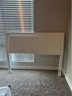 White solid wood Queen Bed Headboard