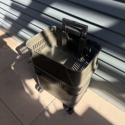 Multi-functional 2-Tier Rolling Grocery Cart - Foldable Shopping Trolley with Swivel Wheels (51L)