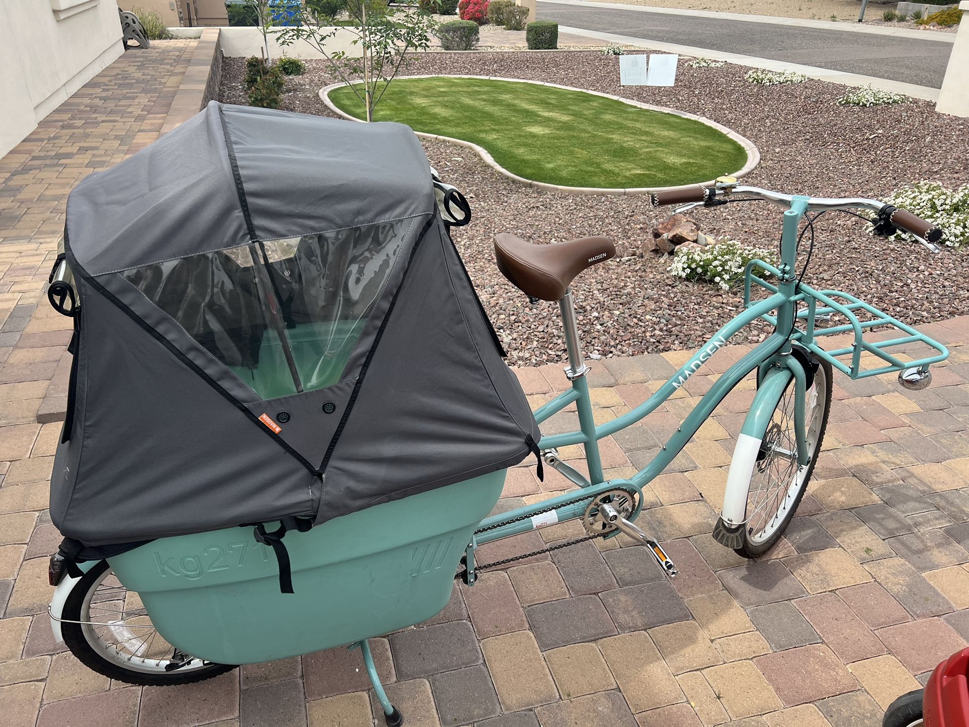 Madsen Family Bucket Bike *Loaded* w/ Weather Canopy
