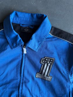 Harley Davidson Blue Trucker Style Jacket