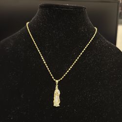 Gold virgencita chain
