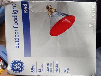GE 85W Red PAR38 Outdoor Floodlight Bulb