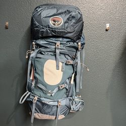 Backpacking Backpack - Used Teal-Colored Osprey Ariel 65L