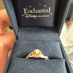 Enchanted Disney Fine Jewelry Belle Rose ring