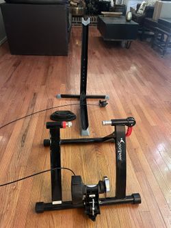 Sportneer Magnetic Bike Trainer Indoor Cycling Stand Black 26-28 700C 6 Resistance Missing Skewer