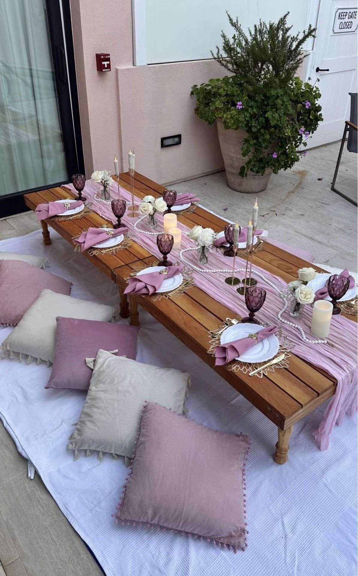 Indoors Picnic Set Up for 6-8 People