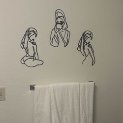 Metal Female Figure Wall Art