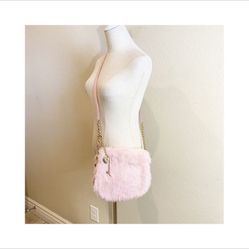 IN SEARCH OF Juicy Couture Pink Rabbit Fur Messenger Bag
