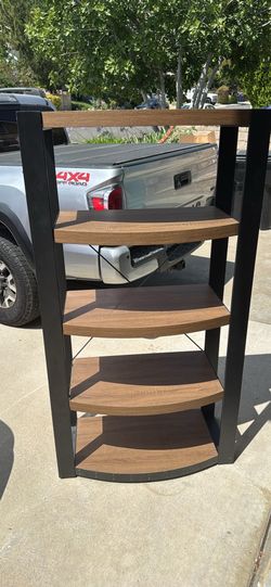 Modern Industrial 5-Tier Bookshelf