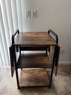 Heavy Duty Heat Press/Crafting Stand with fold out shelves