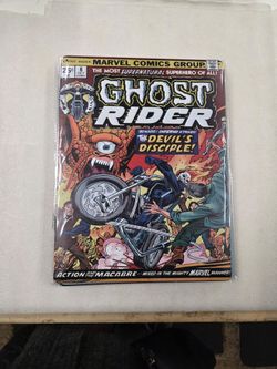 Ghost rider marvel comics superhero cover faux vintage metal sign