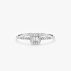 14k White Gold Ring