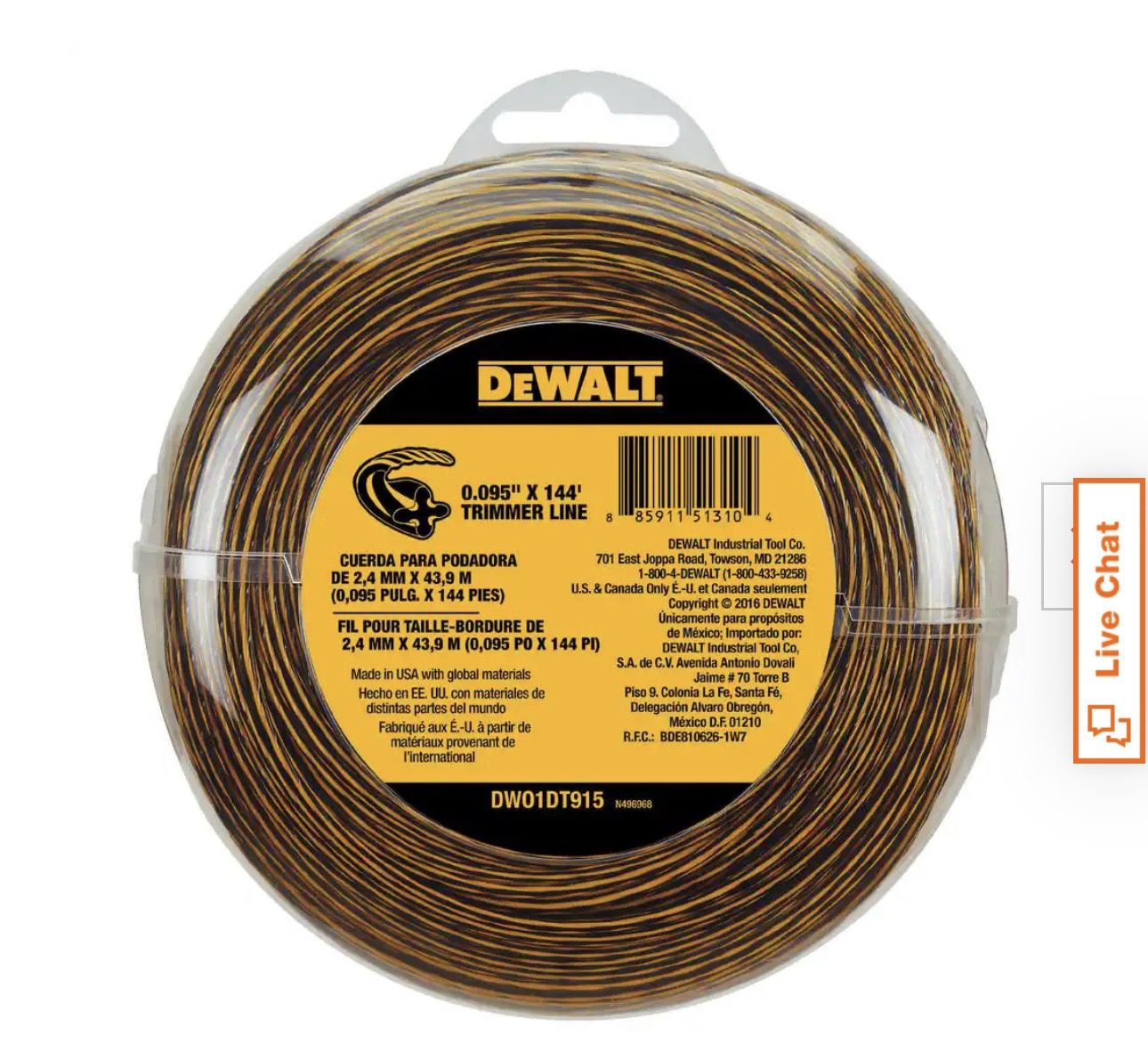 0.095 in. x 144 ft. Replacement Line for Cordless Battery Operated Bump Feed String Grass Trimmer/Lawn Edger