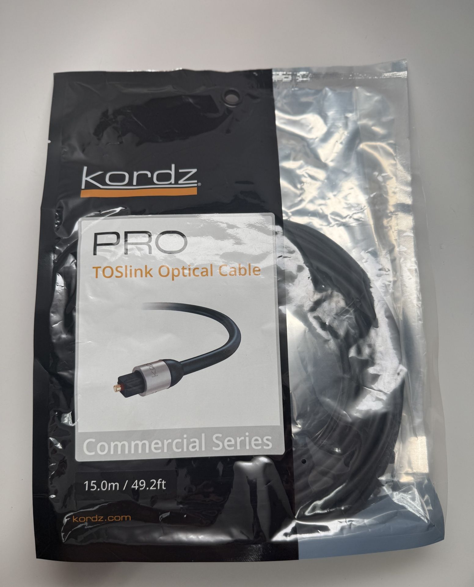 Kordz PRO-TL1500 Pro Series 15.0M TosLink Cable